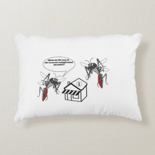 Show us to the nearest campsite please. decorative cushion