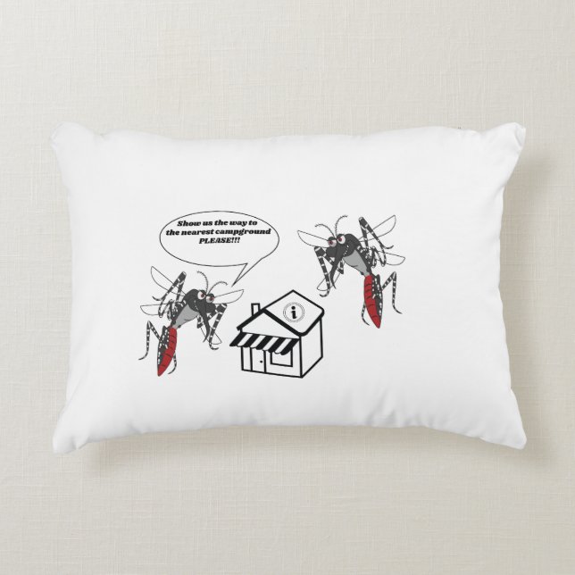 Show us to the nearest campsite please. decorative cushion (Front)