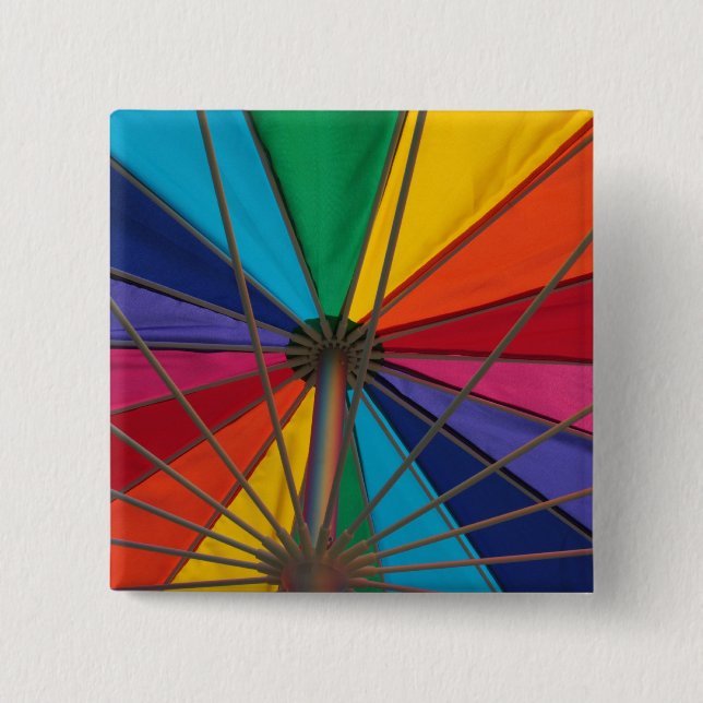 Show Your Beach Colours! 15 Cm Square Badge (Front)