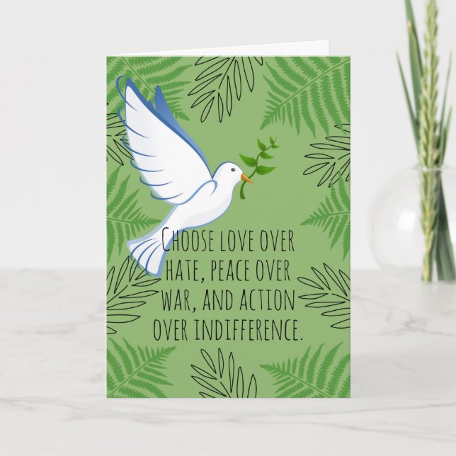 Show Your Best Encouragement Peace Dove Card (Front)