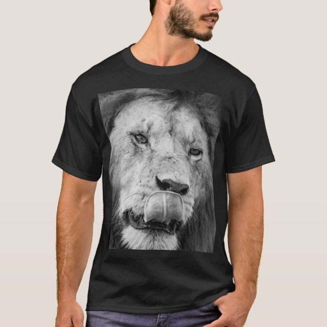 Show Your Strength with Our Lion Print Shirt (Front)