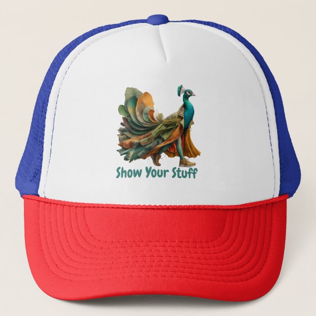Show Your Stuff — Motivational Statement Shirt Trucker Hat (Front)