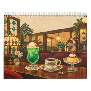 Showa Retro Japanese Kissaten Calendar
