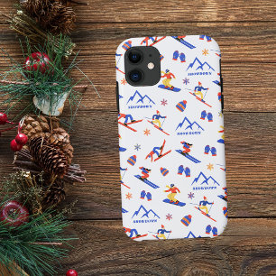 Showdown Mountain Montana Ski Snowboard Pattern Case-Mate iPhone Case