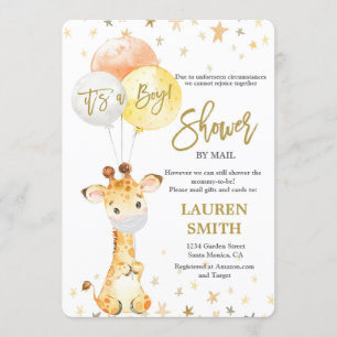 Shower by Mail cute giraffe baby shower Invitation
