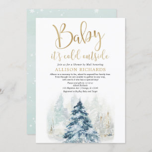 Shower by mail gender neutral winter baby shower invitation