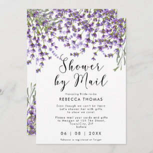 shower by mail lavender bridal shower invitation