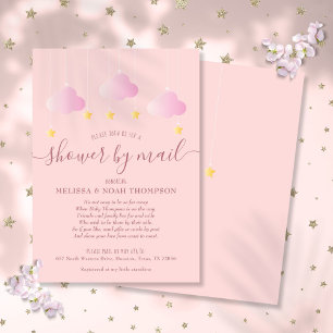 Shower By Mail Long Distance Pink Baby Girl Invitation