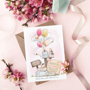 Shower By Mail Virtual Baby Shower Balloon Mailbox Invitation