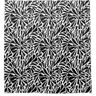 Shower Curtain Abstract modern seamless monochrome