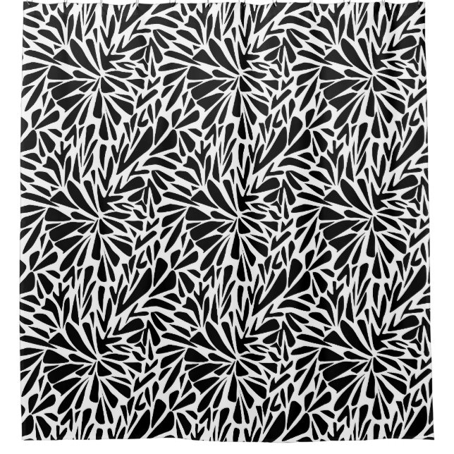 Shower Curtain Abstract modern seamless monochrome (Front)