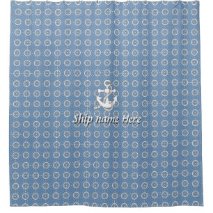Shower Curtain - Anchor with Ship Name