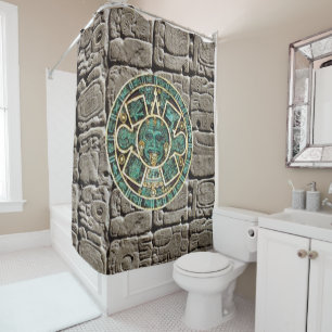 Shower Curtain Aztec Stone