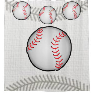 Shower Curtain Baseball