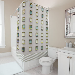 Shower Curtain Beige Stripe