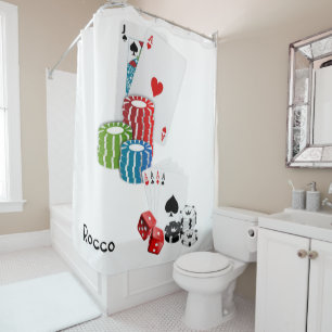 Shower Curtain Black Jack