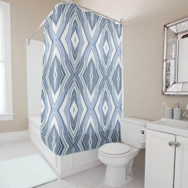 Shower Curtain Blue (In Situ)