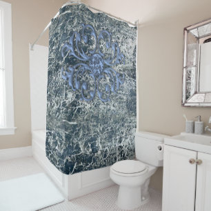 Shower Curtain Blue Marble