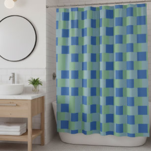 Shower curtain, checkered, colorful, design curtain