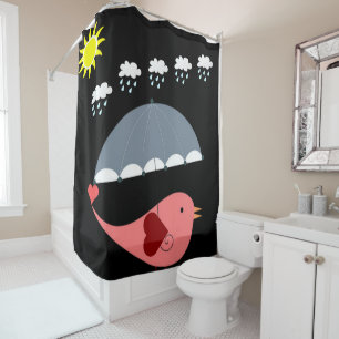 Shower Curtain Children's Birds