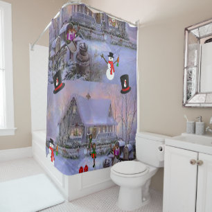 Shower Curtain Christmas