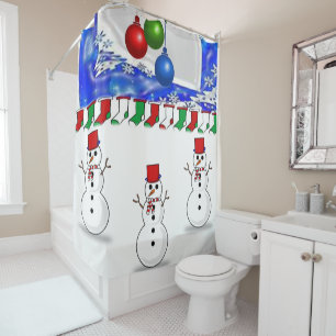 Shower curtain Christmas