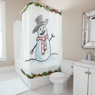 Shower curtain Christmas