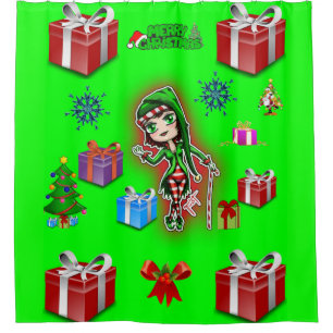 Shower Curtain Christmas
