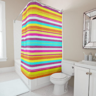 Shower Curtain Colourful Stripe