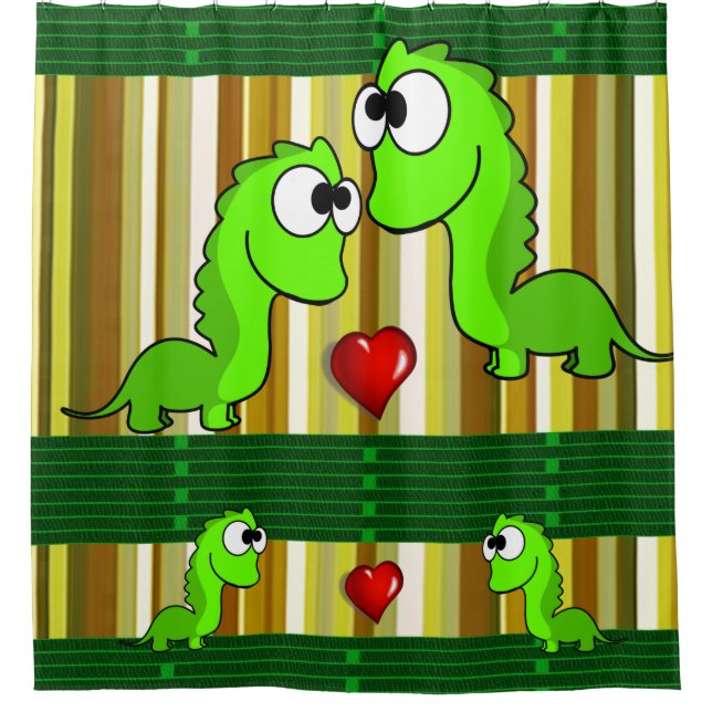 Shower Curtain Dinosaur (Front)