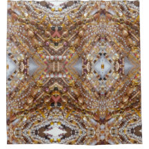 Shower Curtain- Earth Tones Bead Print