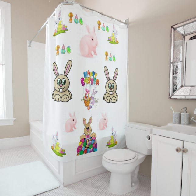 Shower curtain Easter (In Situ)