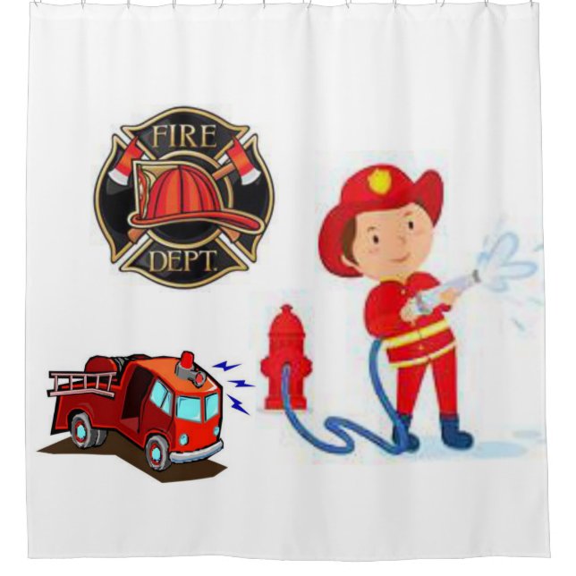 Shower Curtain Fireman (Front)