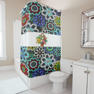 Shower curtain floral