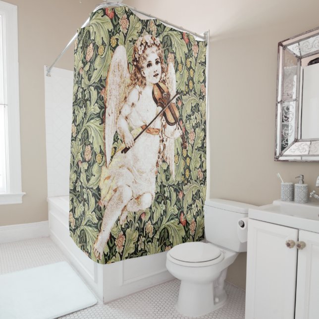 Shower Curtain Floral Angel (In Situ)