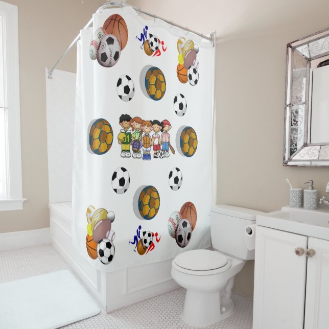 Shower curtain football sports (In Situ)