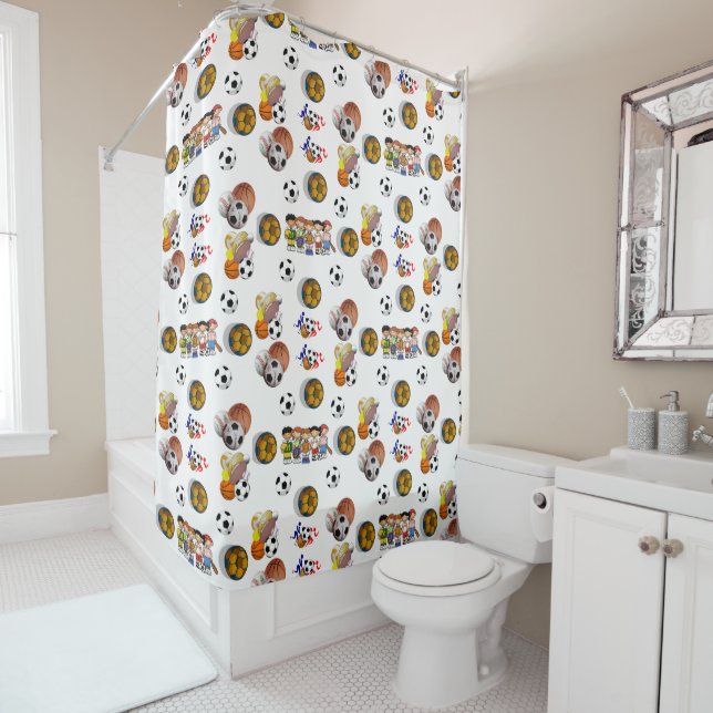 Shower curtain football sports (In Situ)