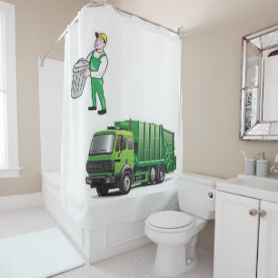 Shower Curtain Garbage Man