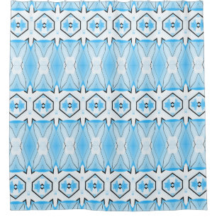 Shower Curtain geometric classic pattern design