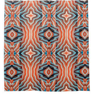 Shower Curtain geometric weavy pattern design 