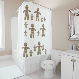 Shower Curtain Gingerbread Man