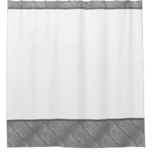 Shower Curtain Grey, water look border