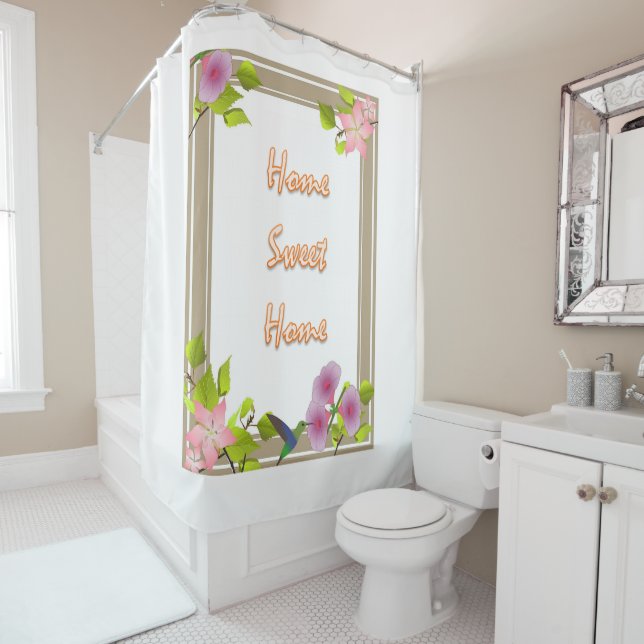 Shower Curtain Home Sweet Home Floral (In Situ)