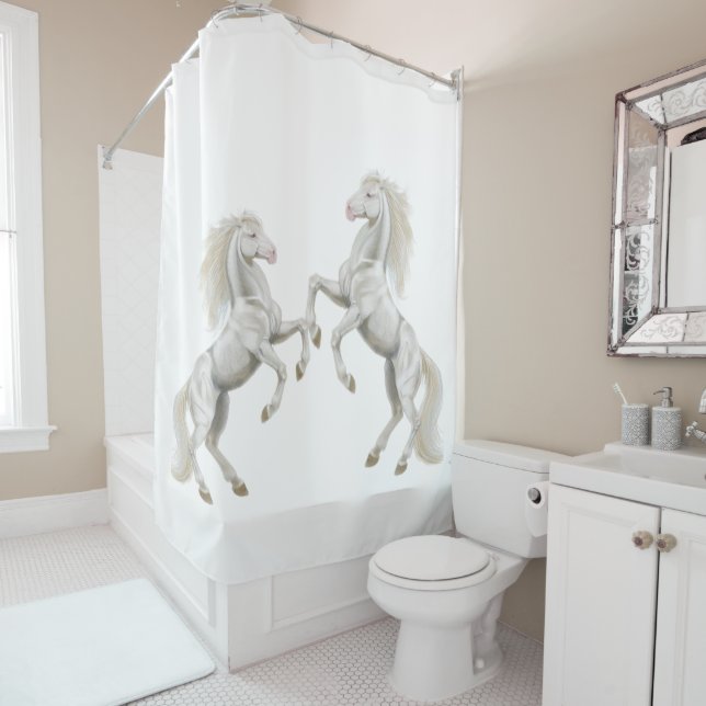 Shower Curtain Horse (In Situ)