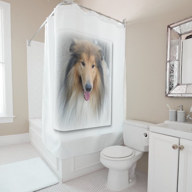 Shower Curtain Lassie Dog (In Situ)