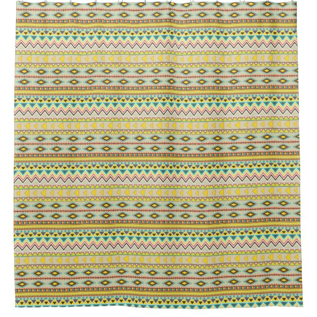 Shower Curtain/Native American Print Curtain (Front)