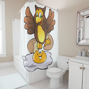 Shower Curtain Owl Egg