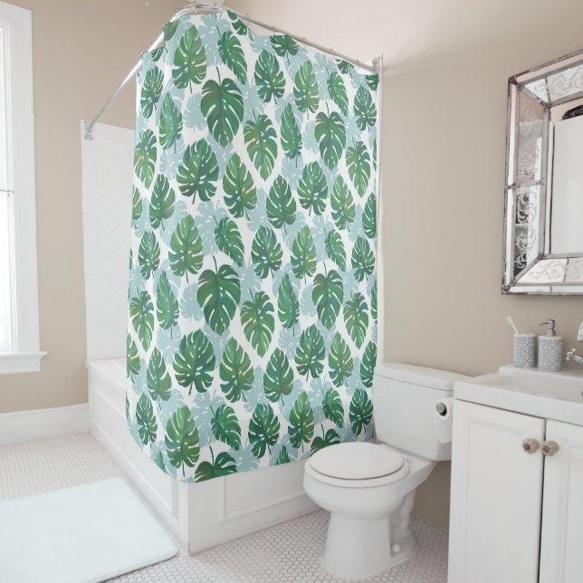 Shower Curtain - "Palm Leaves" (In Situ)