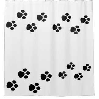 Shower Curtain Paw Prints