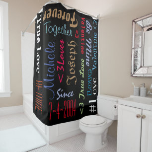 Shower Curtain Personalised Marriage Anniversary